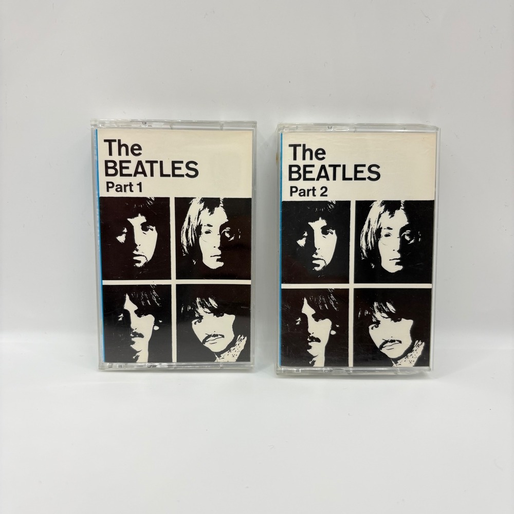 The Beatles White Album Cassette Tape Set Part 1 & 2 Good XDR C4-160